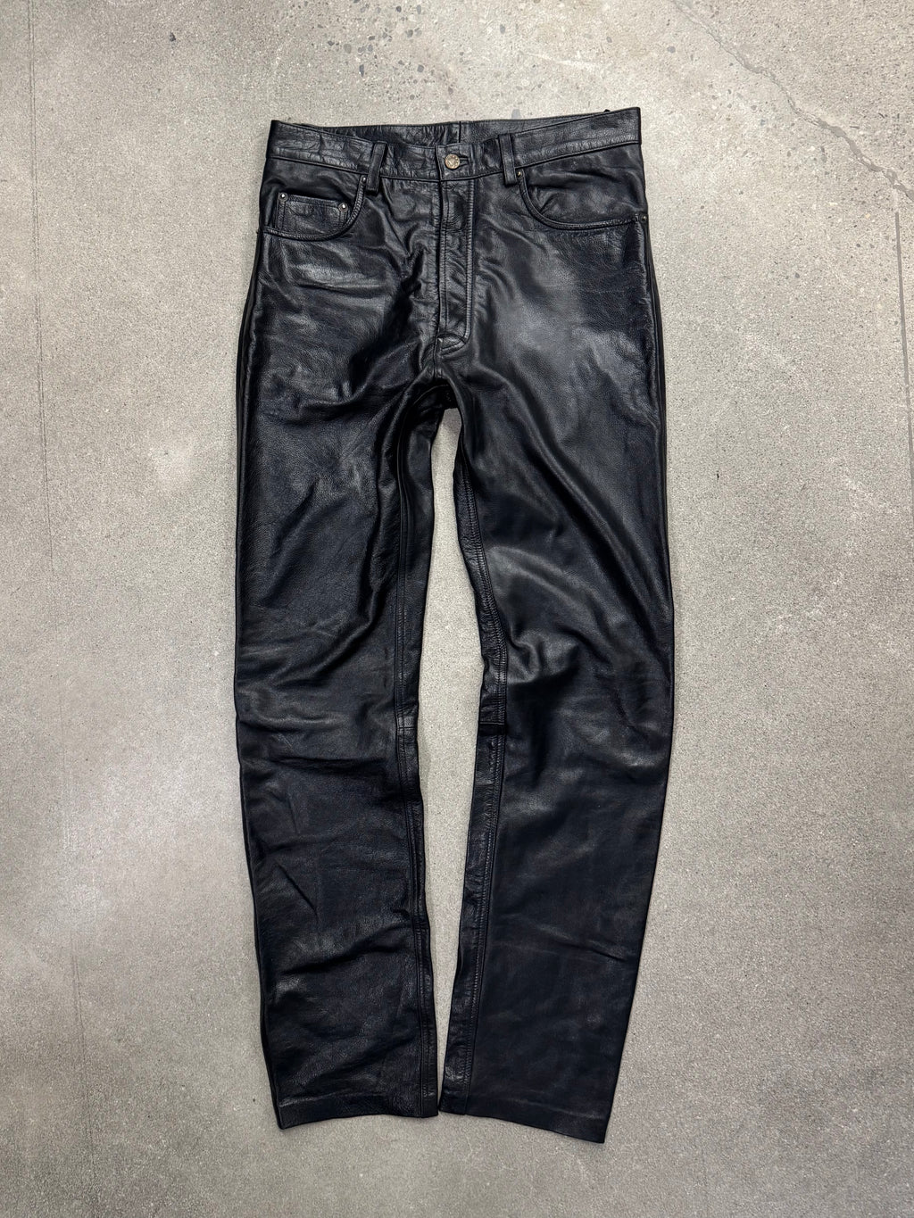 Genuine Leather Biker Pants - 32”