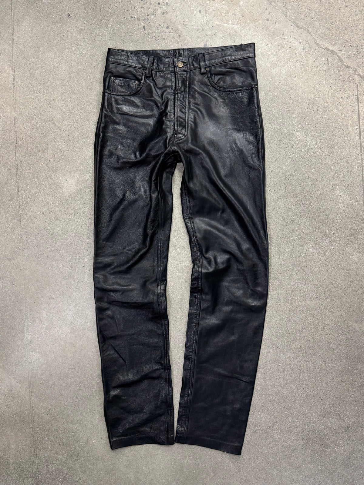 Genuine Leather Biker Pants - 32”