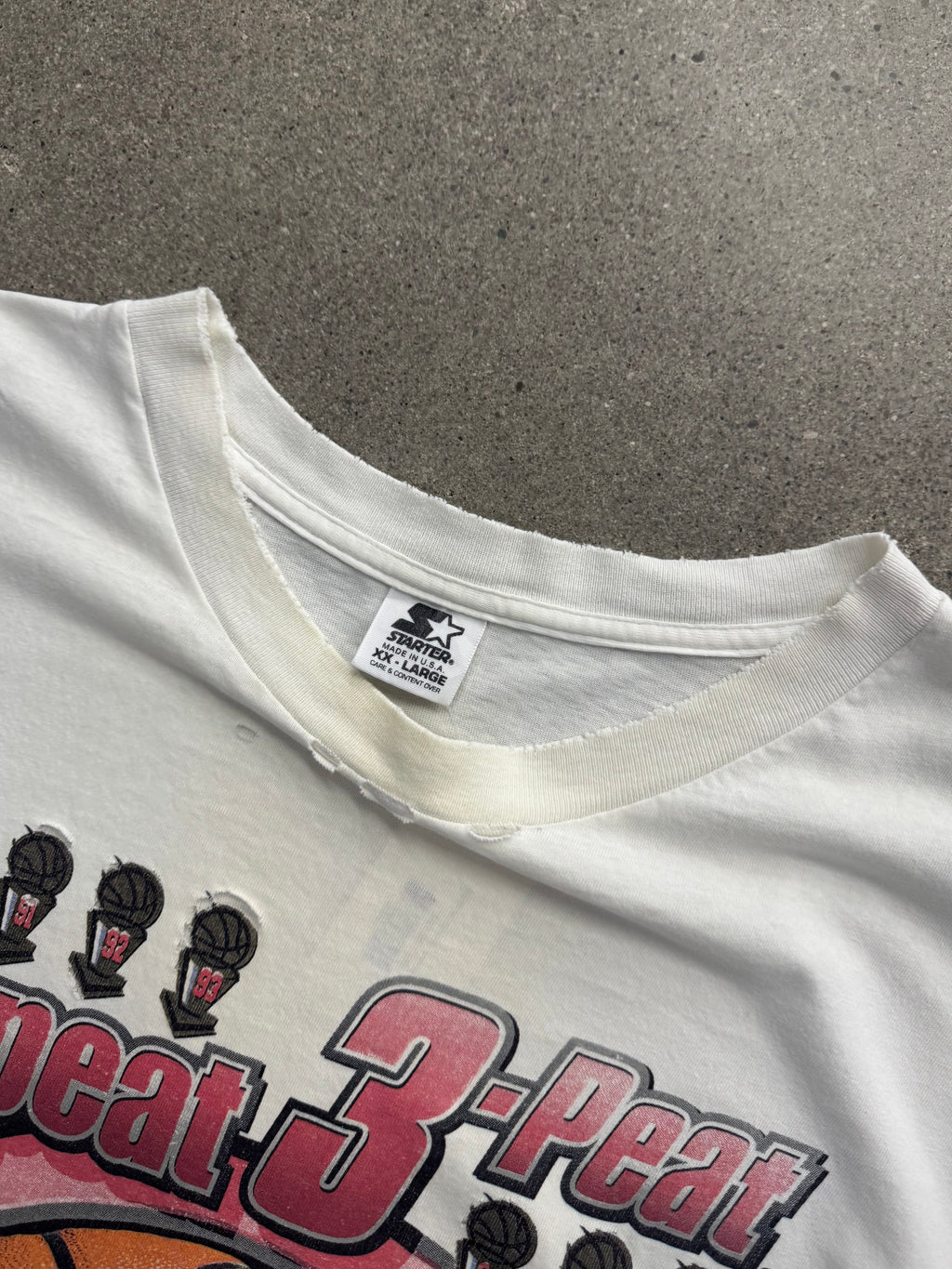 T-Shirt 1998 Starter Chicago Bulls Triple Champion NBA - XXL