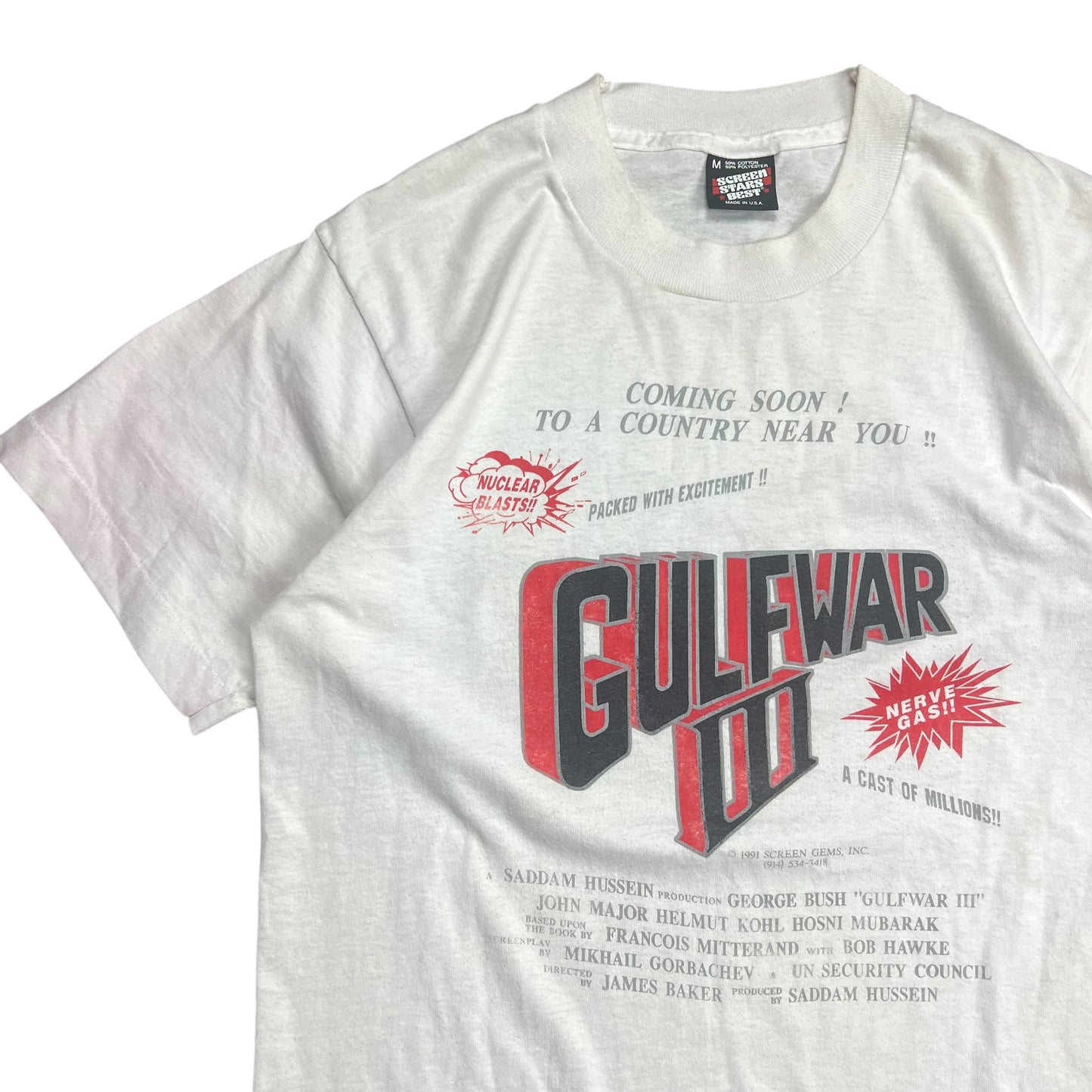1991 Gulf War III Movie Promo Parody T-shirt - S