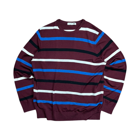 JW Anderson x Uniqlo Striped Burgundy Wool Sweatshirt - L