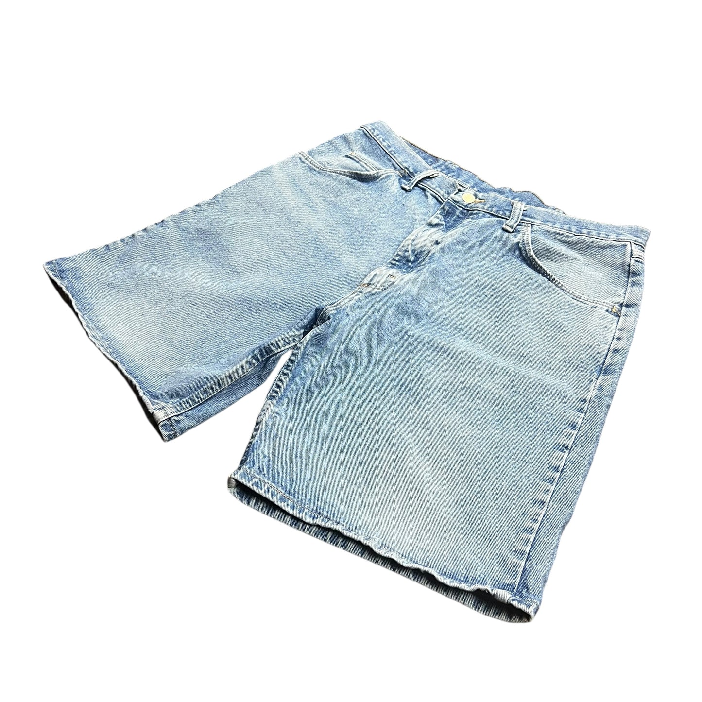 Wrangler Faded Light Wash Jean Shorts - 34”