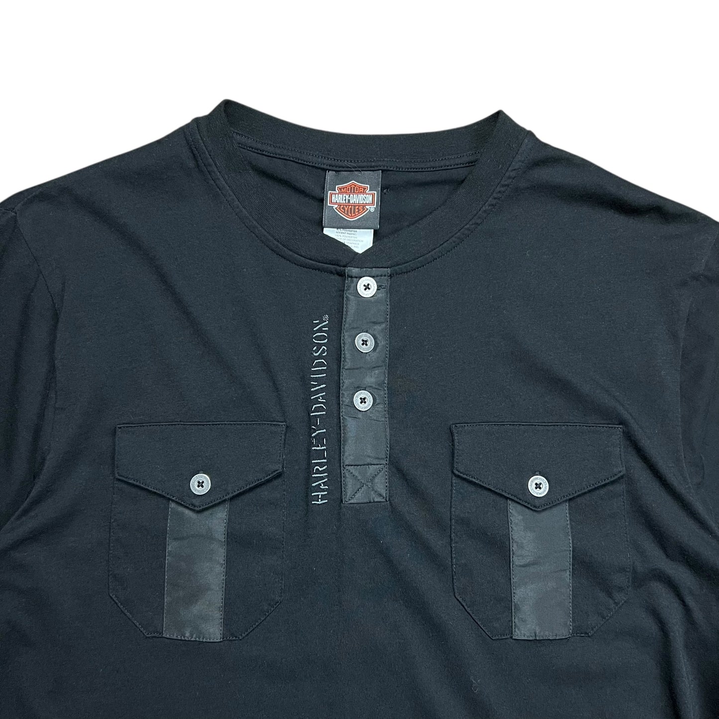 Harley-Davidson Black Long-sleeve Pocket Shirt - L