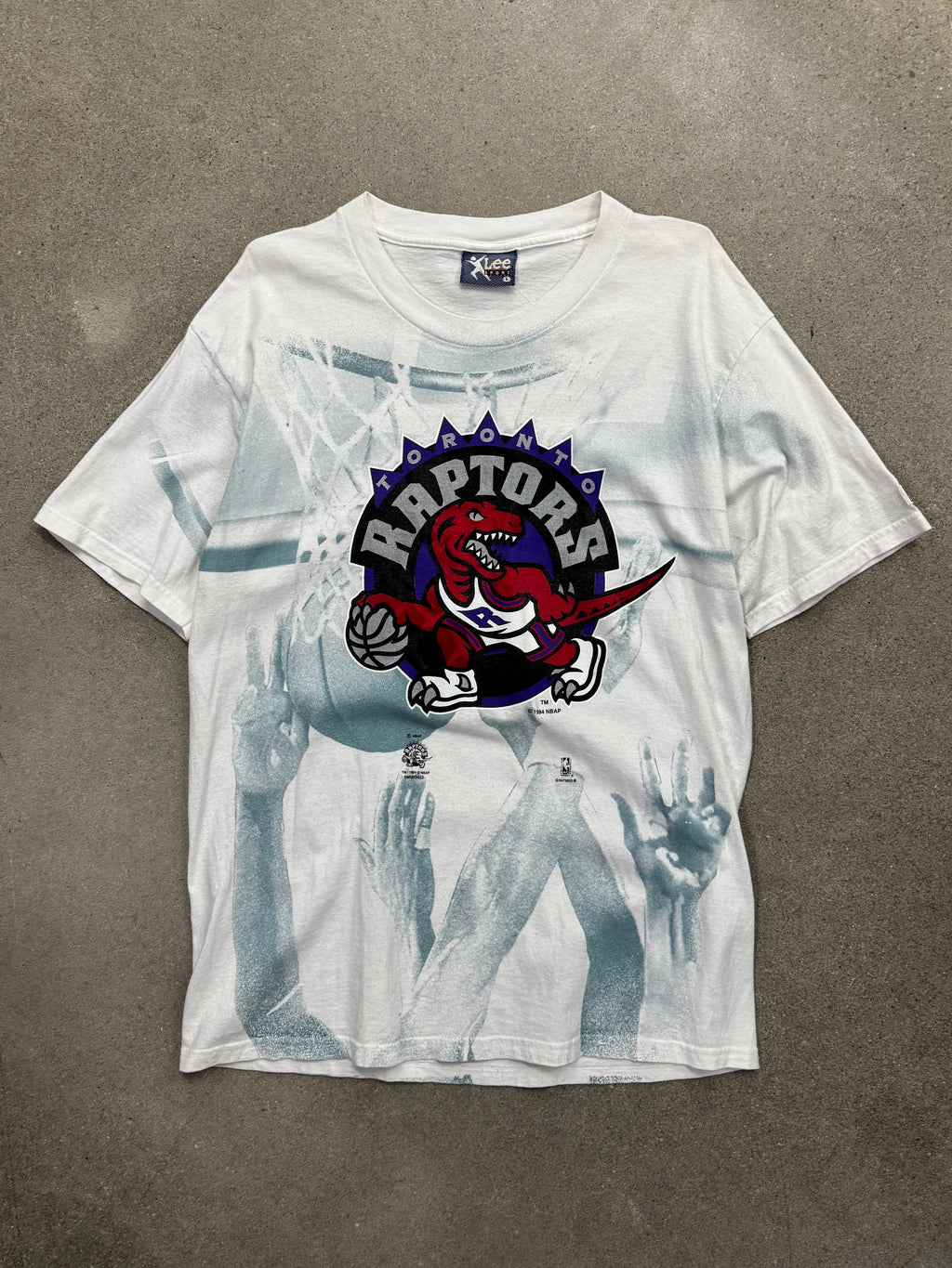 1994 Toronto Raptors NBA Shadow T-Shirt - L