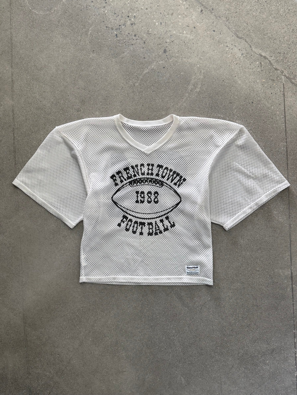 1988 French Town Cropped Mesh Practice Football Jersey - M