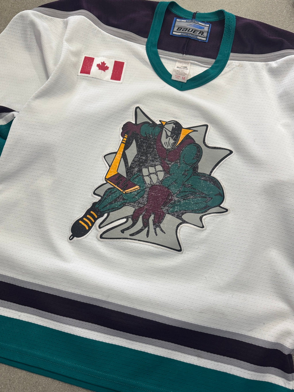 1997 London Knights OHL Spider Knight Bauer Hockey Jersey - L