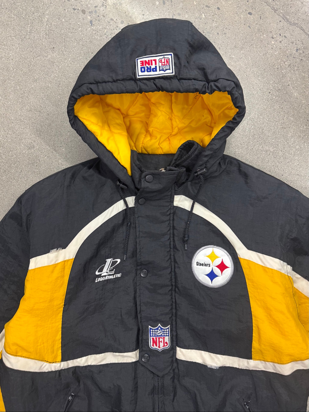 Logo Athletic Pittsburgh Steelers Pro Line NFL Puffer Jacket - L