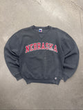 Faded Russell Athletic University of Nebraska Crewneck Sweatshirt - M