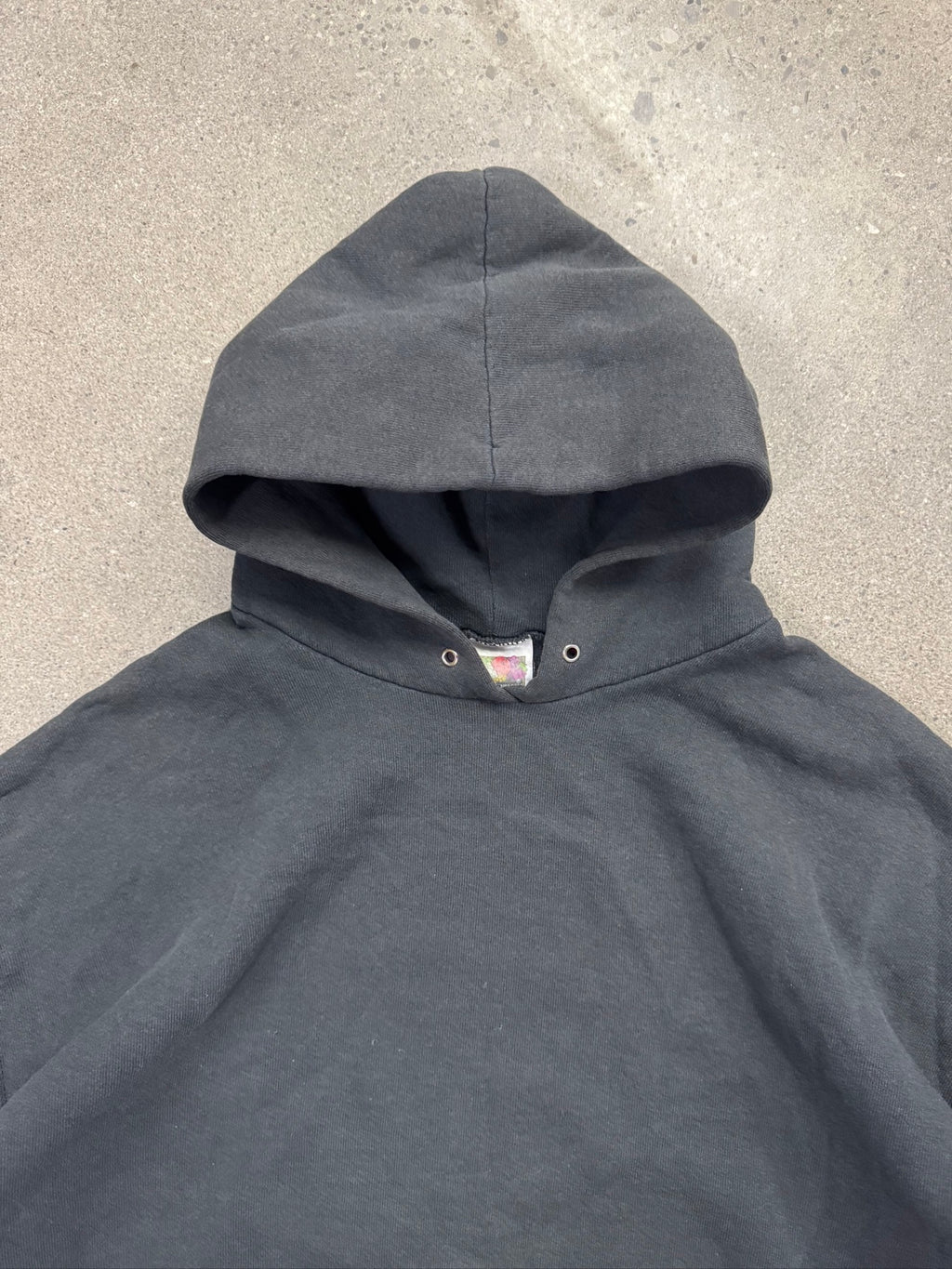 Faded Fruit of the Loom Blank Pullover Hoodie - XL
