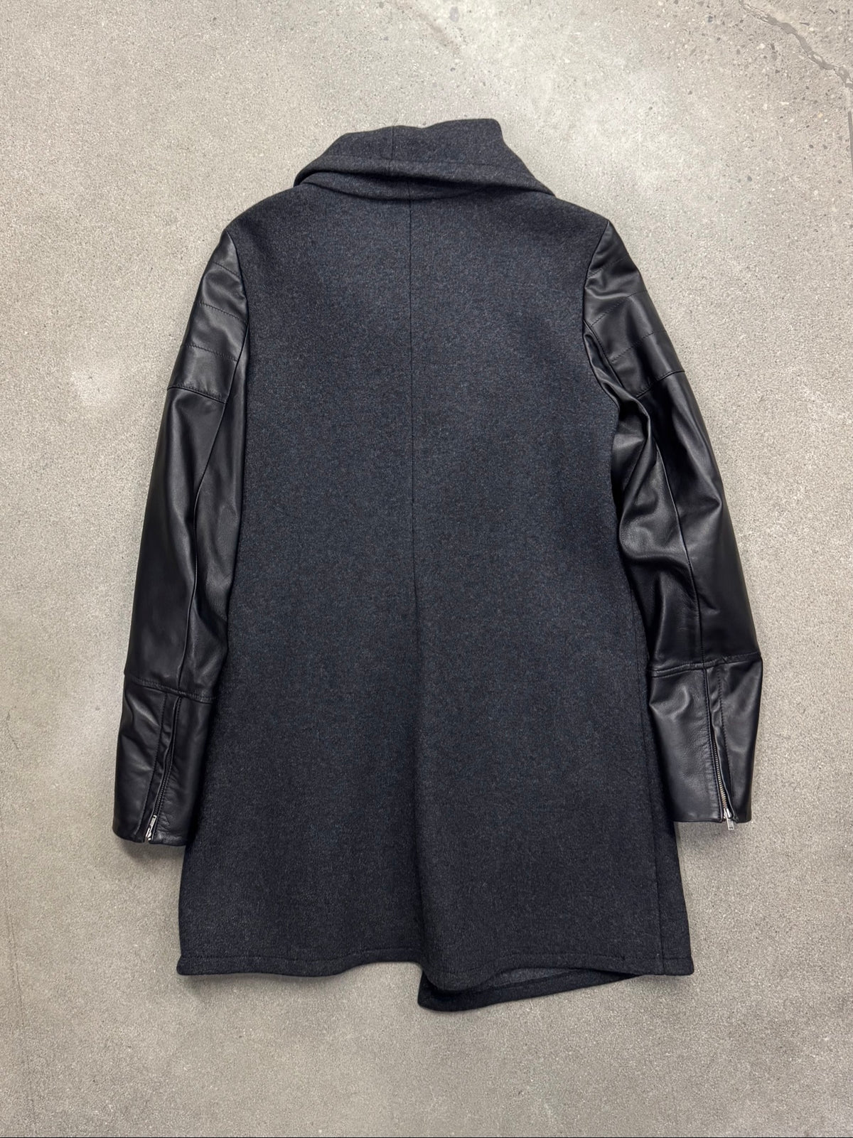 Danier Leather & Wool Asymmetrical Coat - XS