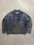 Faded & Distressed Carhartt Southwest Trucker Jacket - XL