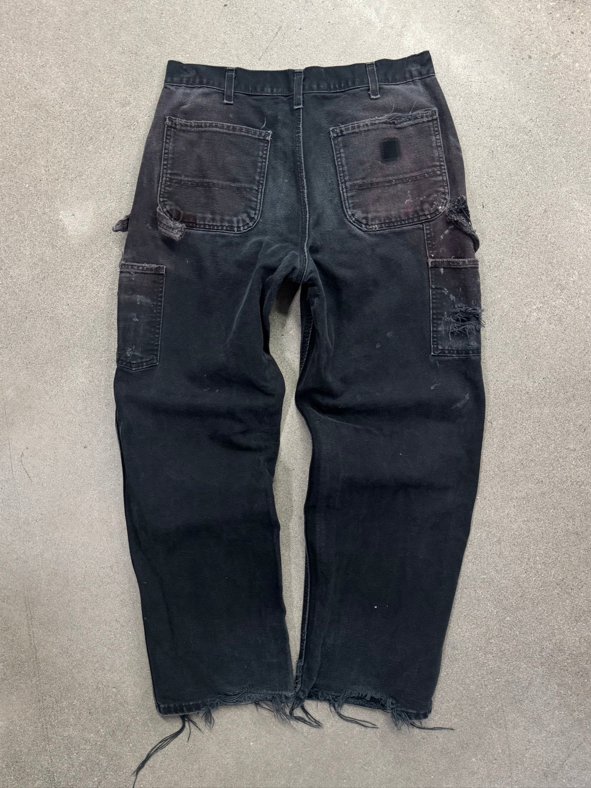Faded & Distressed Carhartt Carpenter Work Pants - 33"