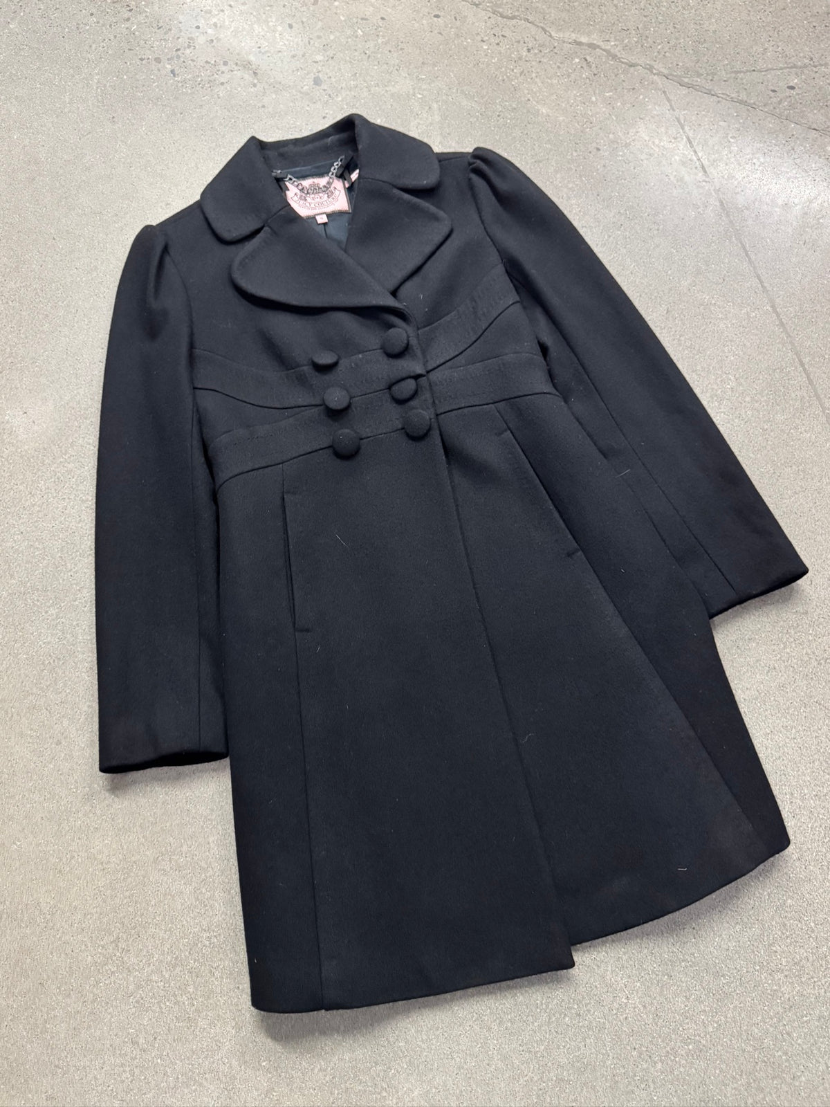 Juicy Couture Double-Breasted Wool Pea Coat - S