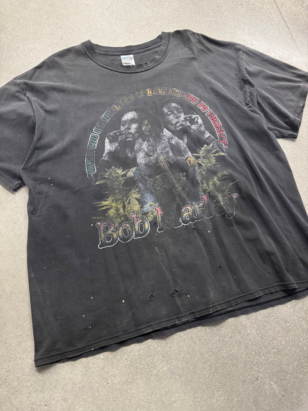 Faded & Distressed Bob Marley Best Sensei T-Shirt - XXL