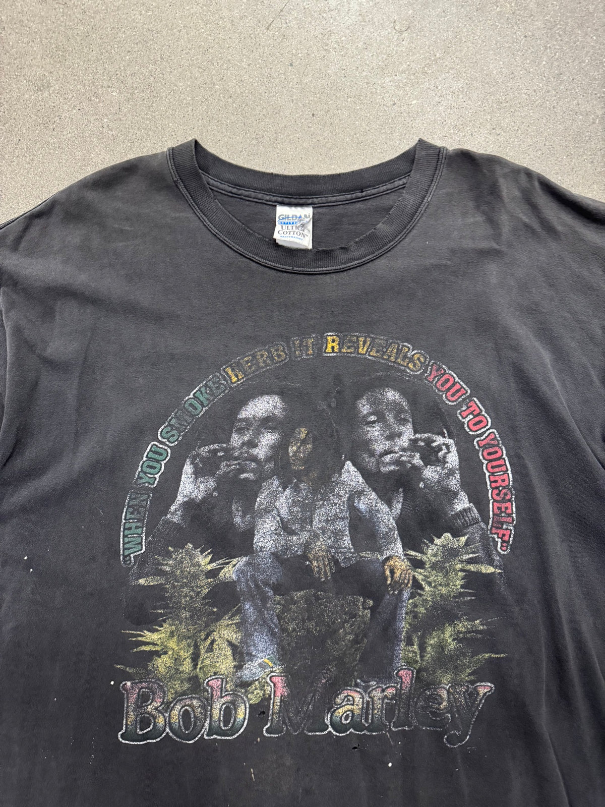 Faded & Distressed Bob Marley Best Sensei T-Shirt - XXL