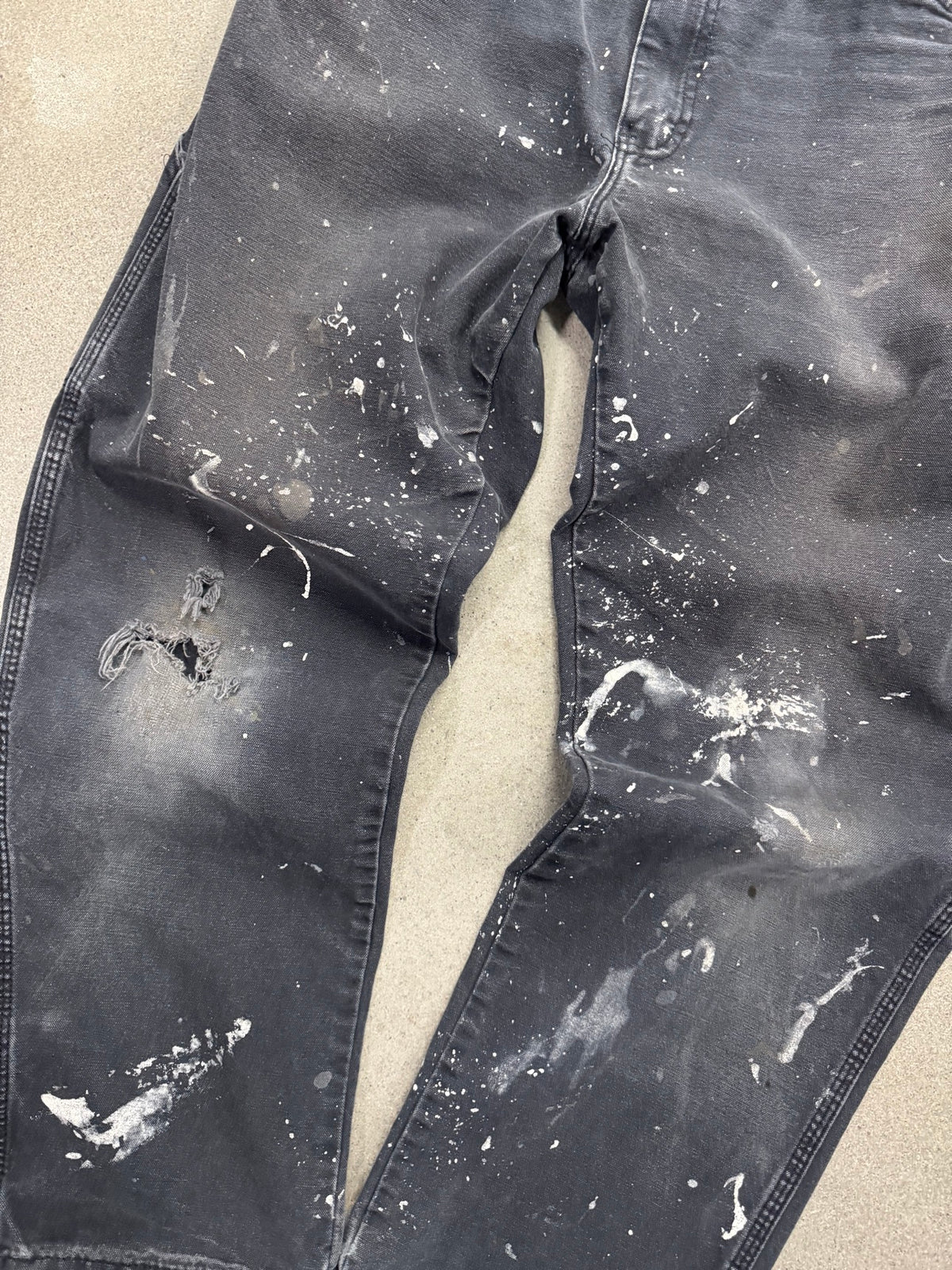 Faded Dickies Paint Splatter Carpenter Work Pants - 35"
