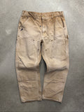 Faded Carhartt Double Knee Work Pants - 34"