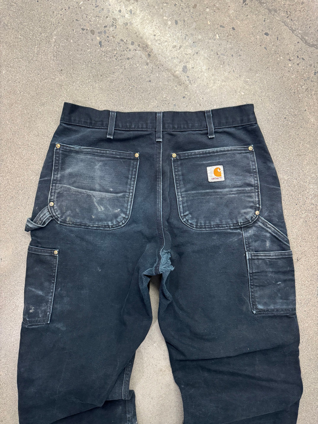 Faded Carhartt Double Knee Work Pants - 32"