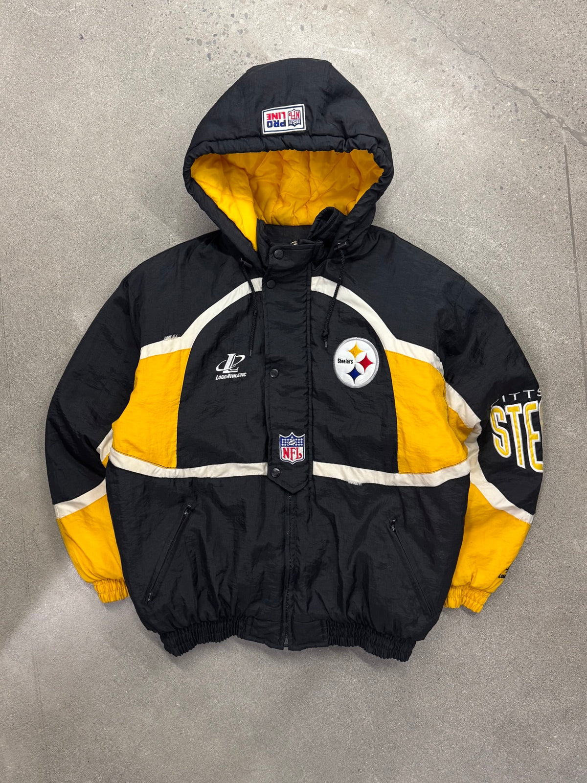 Logo Athletic Pittsburgh Steelers Pro Line NFL Puffer Jacket - L