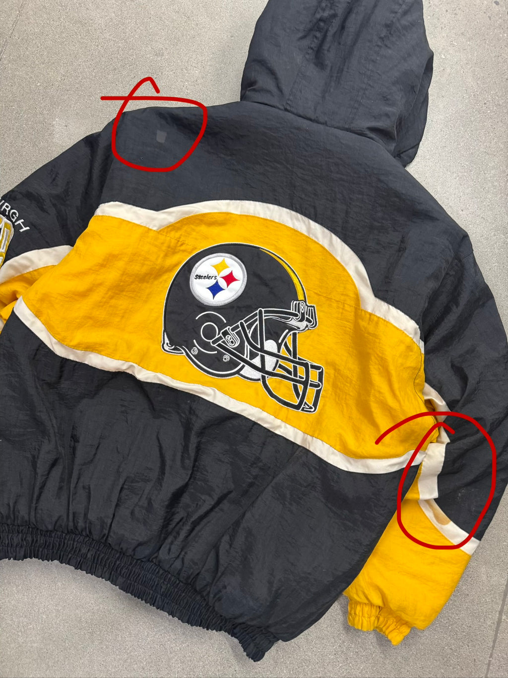 Logo Athletic Pittsburgh Steelers Pro Line NFL Puffer Jacket - L