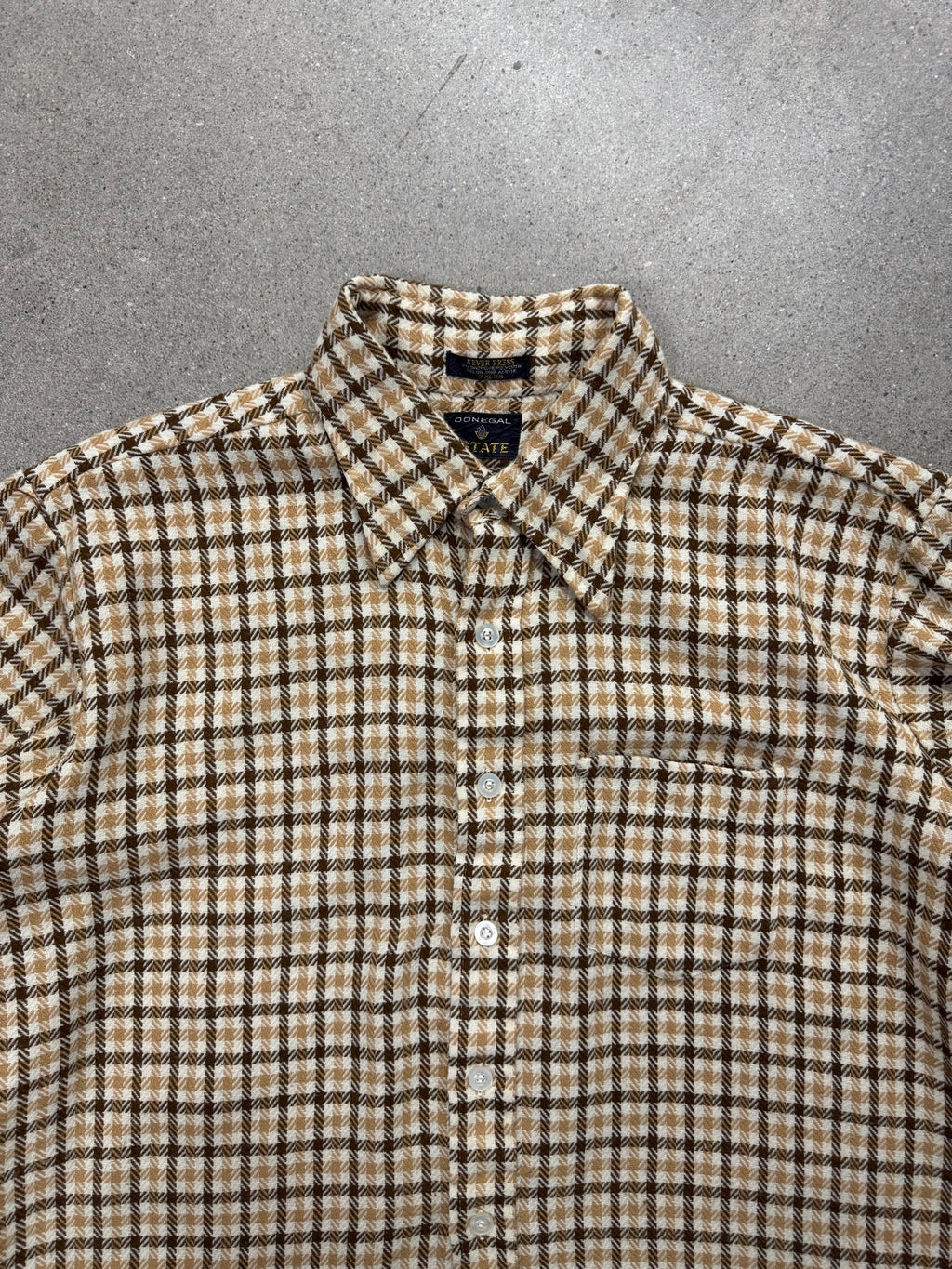 Donegal Estate Plaid Button-Up Flannel Shirt - XL