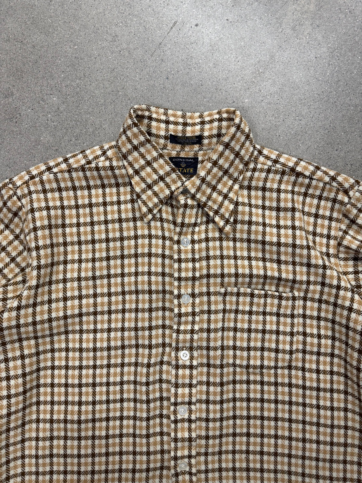 Donegal Estate Plaid Button-Up Flannel Shirt - XL