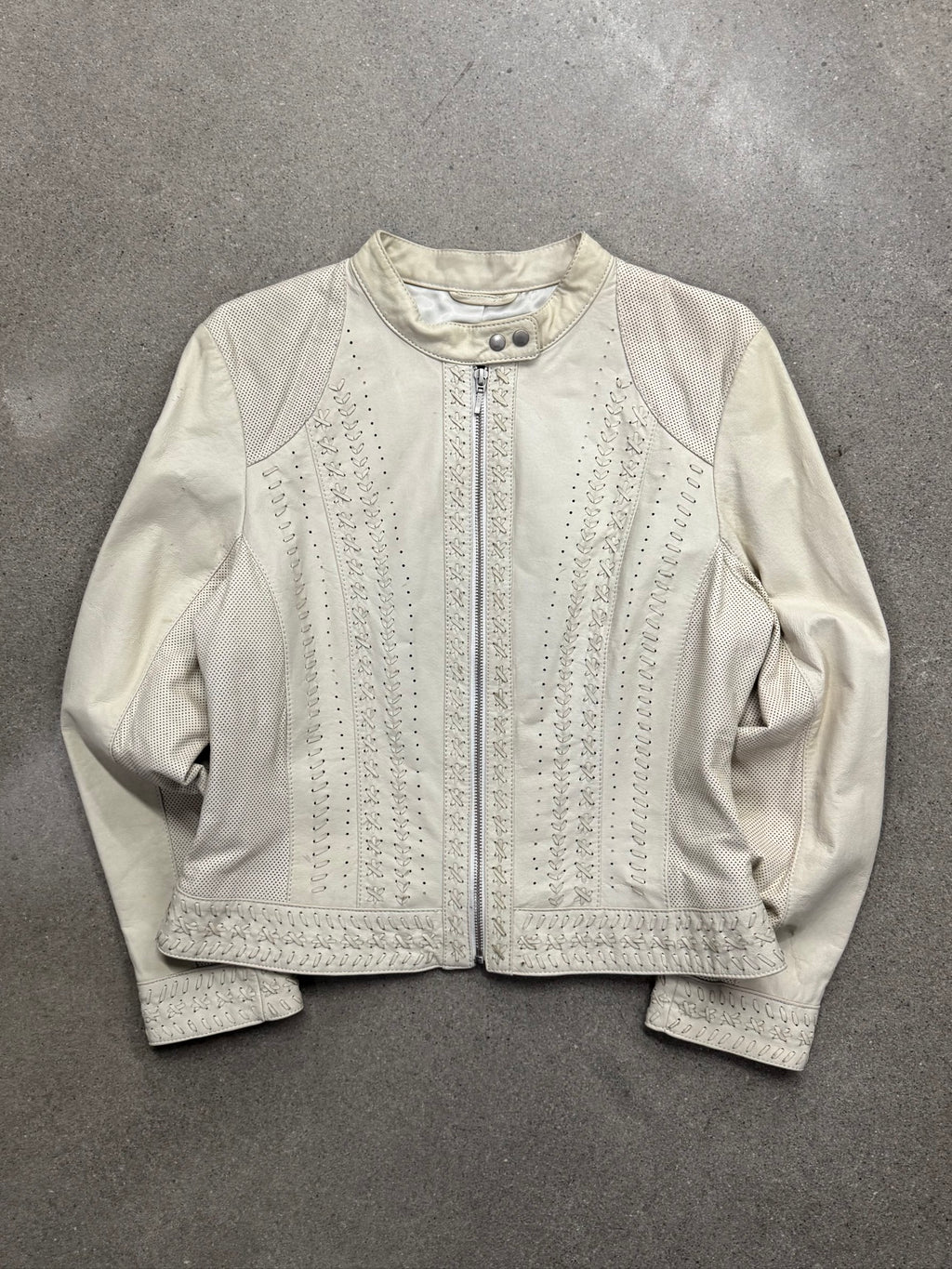 Danier Braided Leather Moto Jacket - M