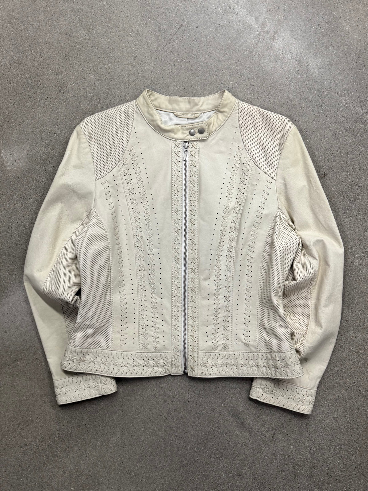 Danier Braided Leather Moto Jacket - M
