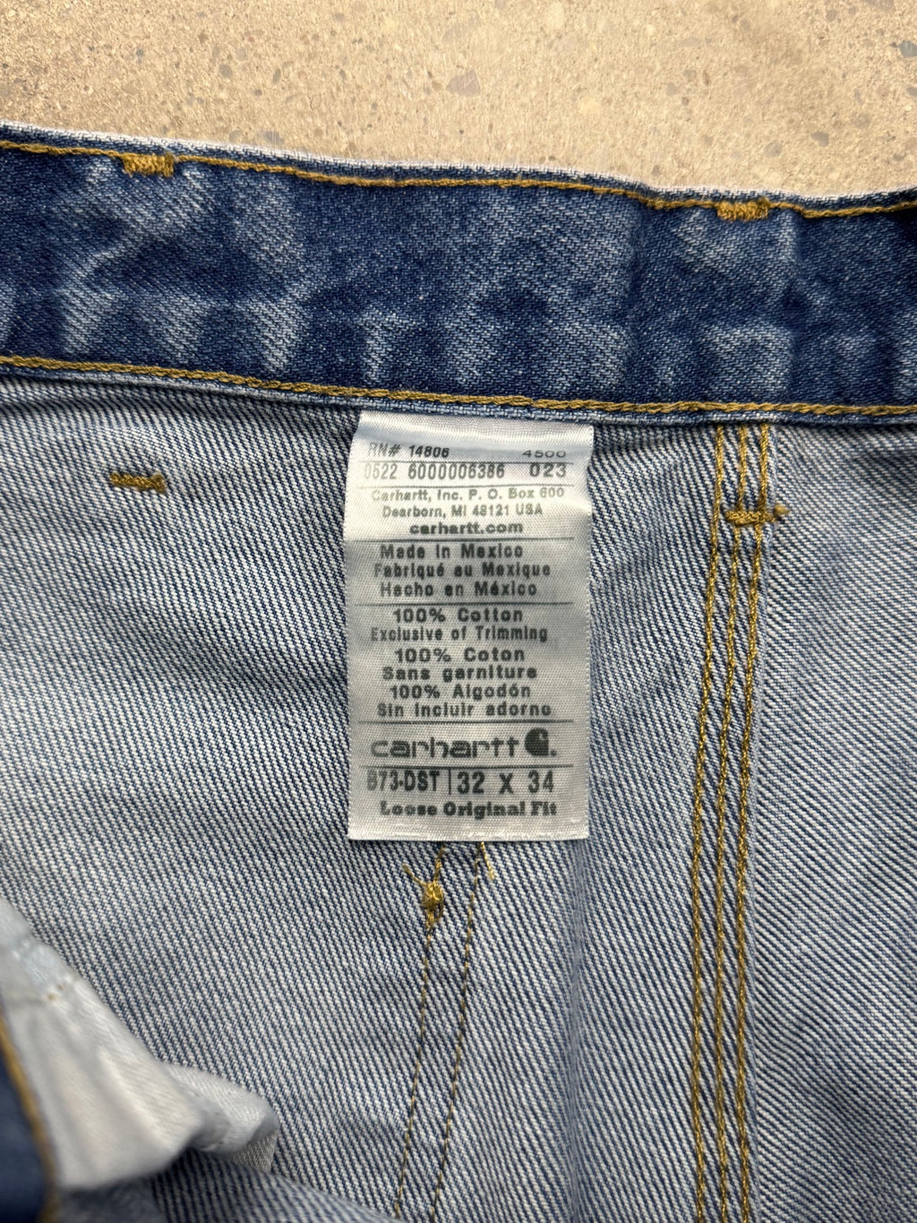 Carhartt Denim Double Knee Work Pants - 31"