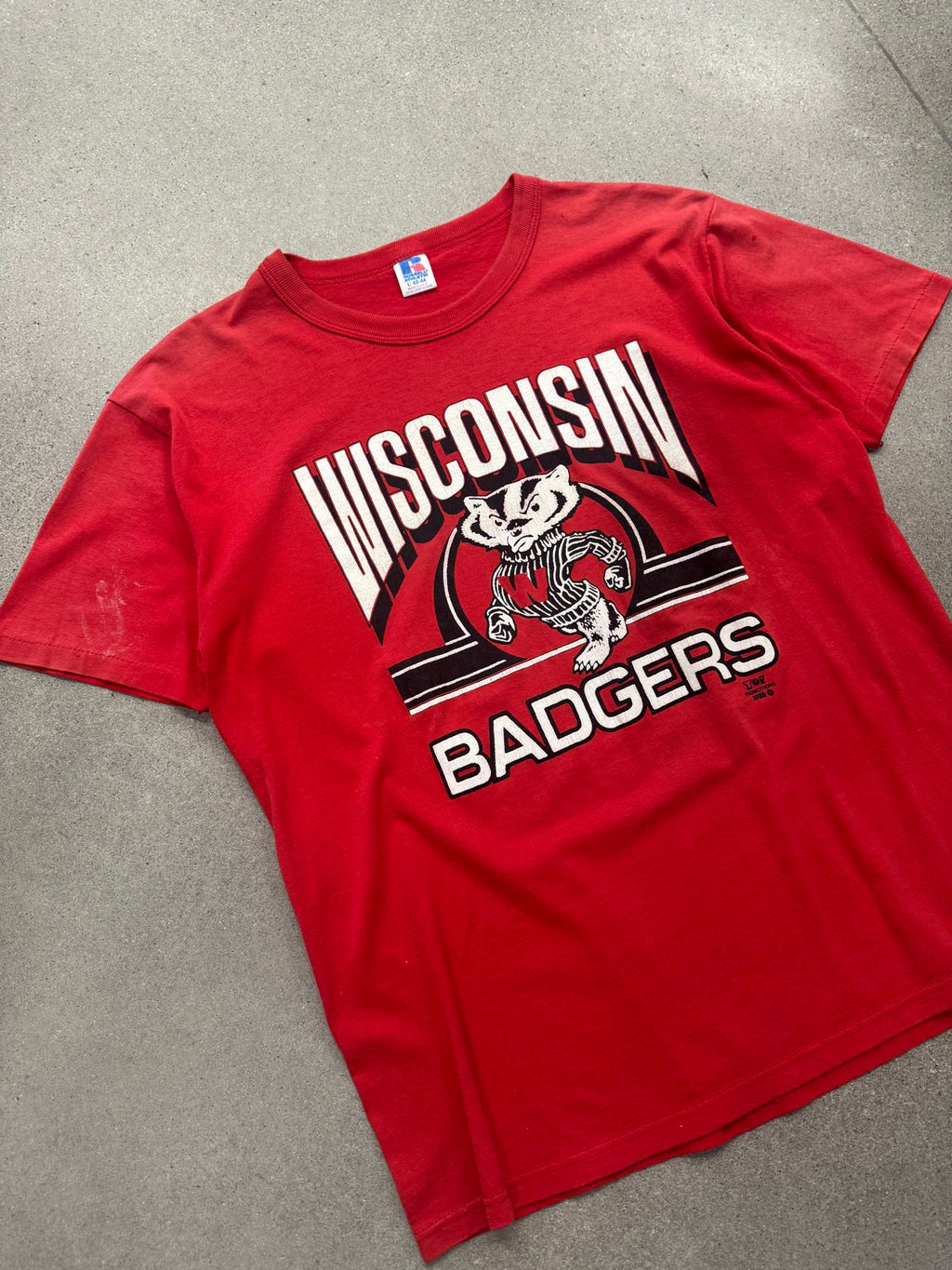 1988 Russell Athletic University Of Wisconsin Badgers T-Shirt - L
