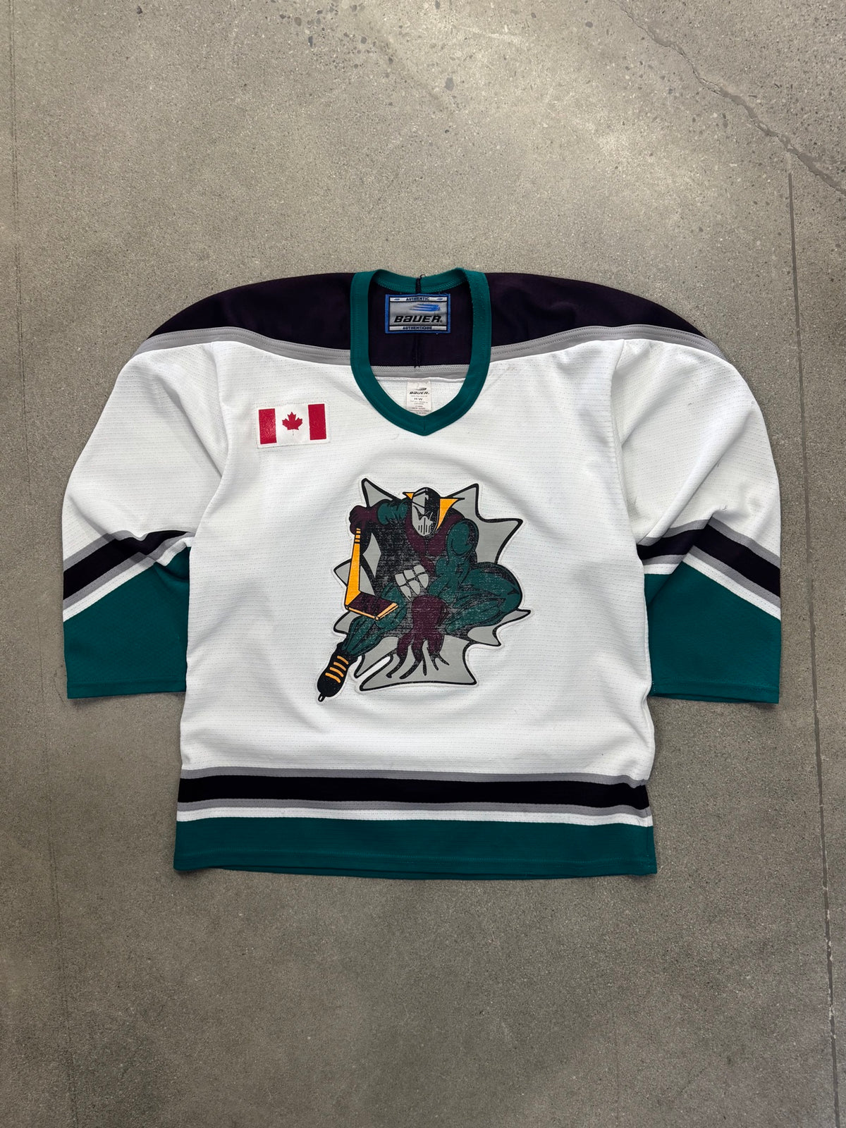 1997 London Knights OHL Spider Knight Bauer Hockey Jersey - L