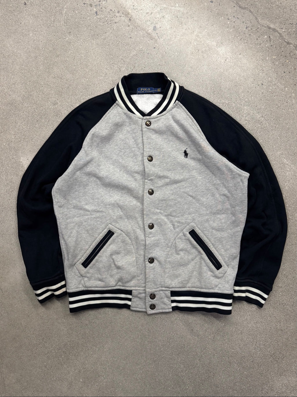 Polo Ralph Lauren Fleece Baseball Varsity Jacket - L