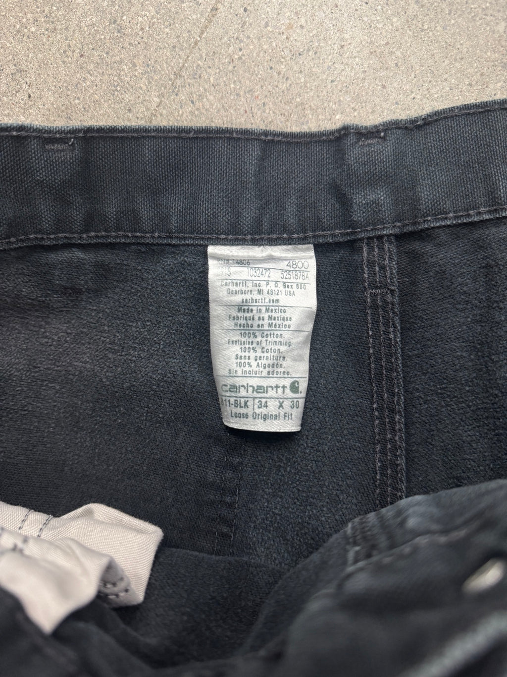 Faded & Distressed Carhartt Carpenter Work Pants - 33"