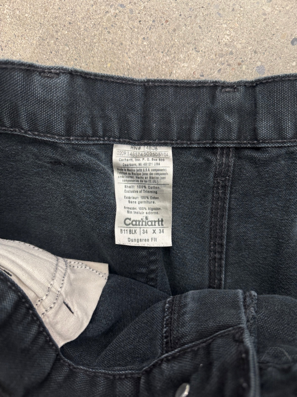 Faded & Distressed Carhartt Patchwork Work Pants - 34"