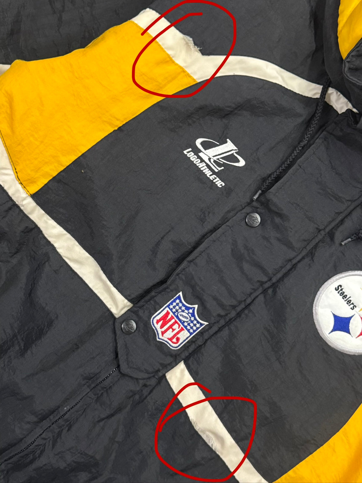 Logo Athletic Pittsburgh Steelers Pro Line NFL Puffer Jacket - L