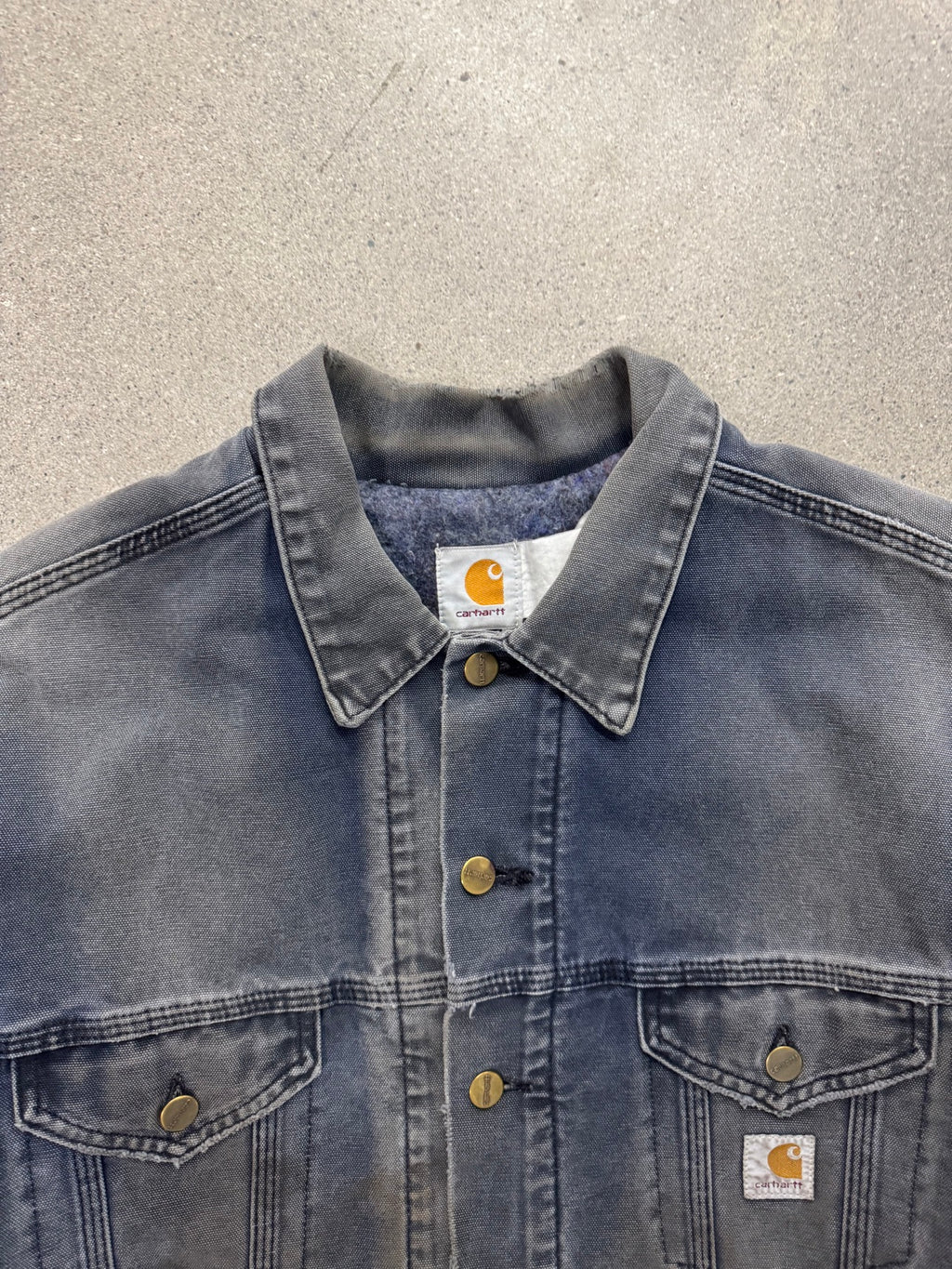 Faded & Distressed Carhartt Southwest Trucker Jacket - XL