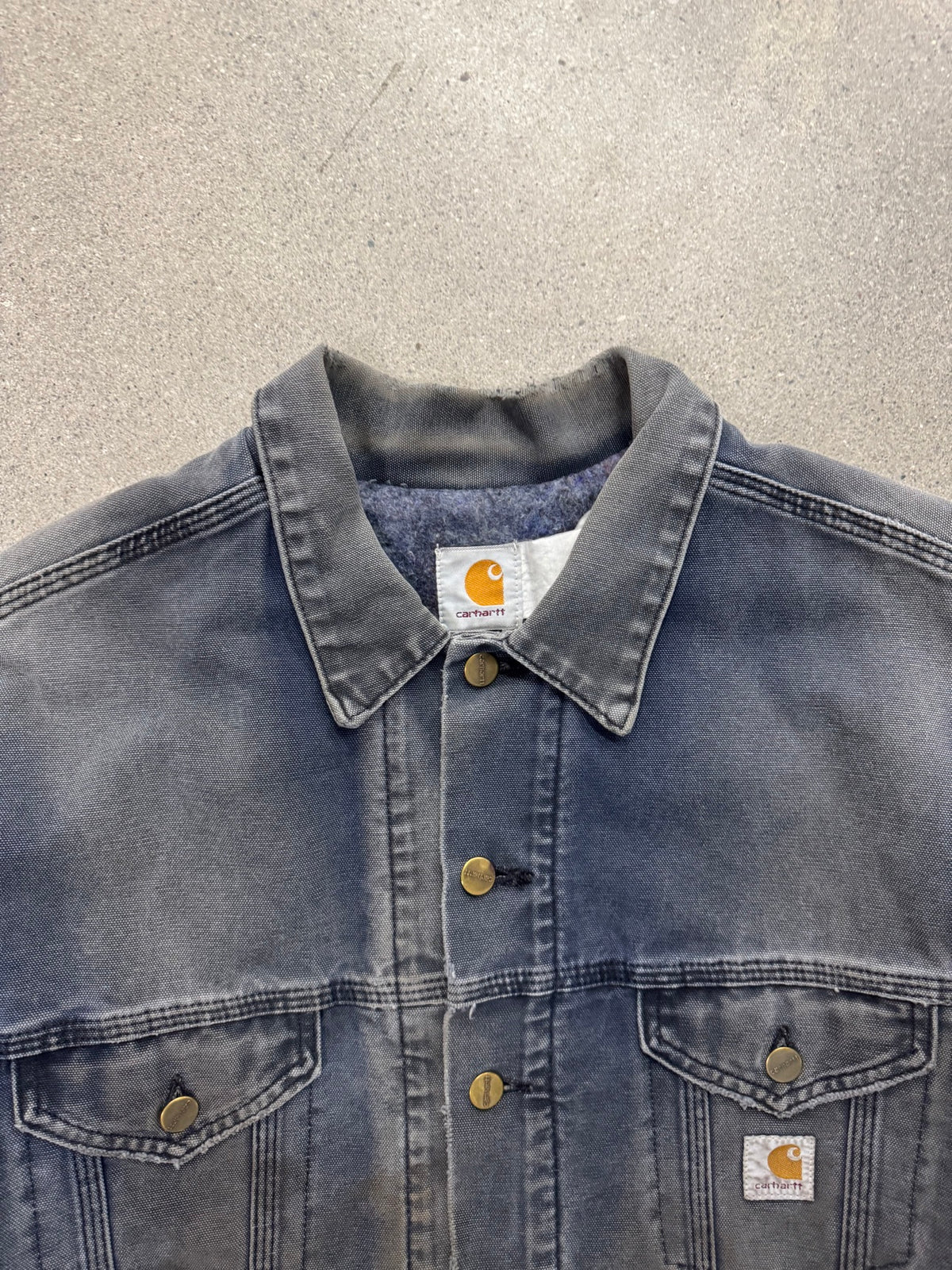 Faded & Distressed Carhartt Southwest Trucker Jacket - XL