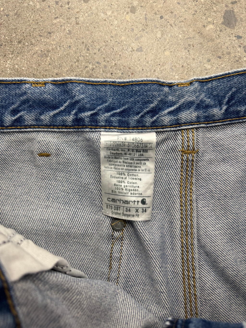 Carhartt Denim Double Knee Work Pants - 34"