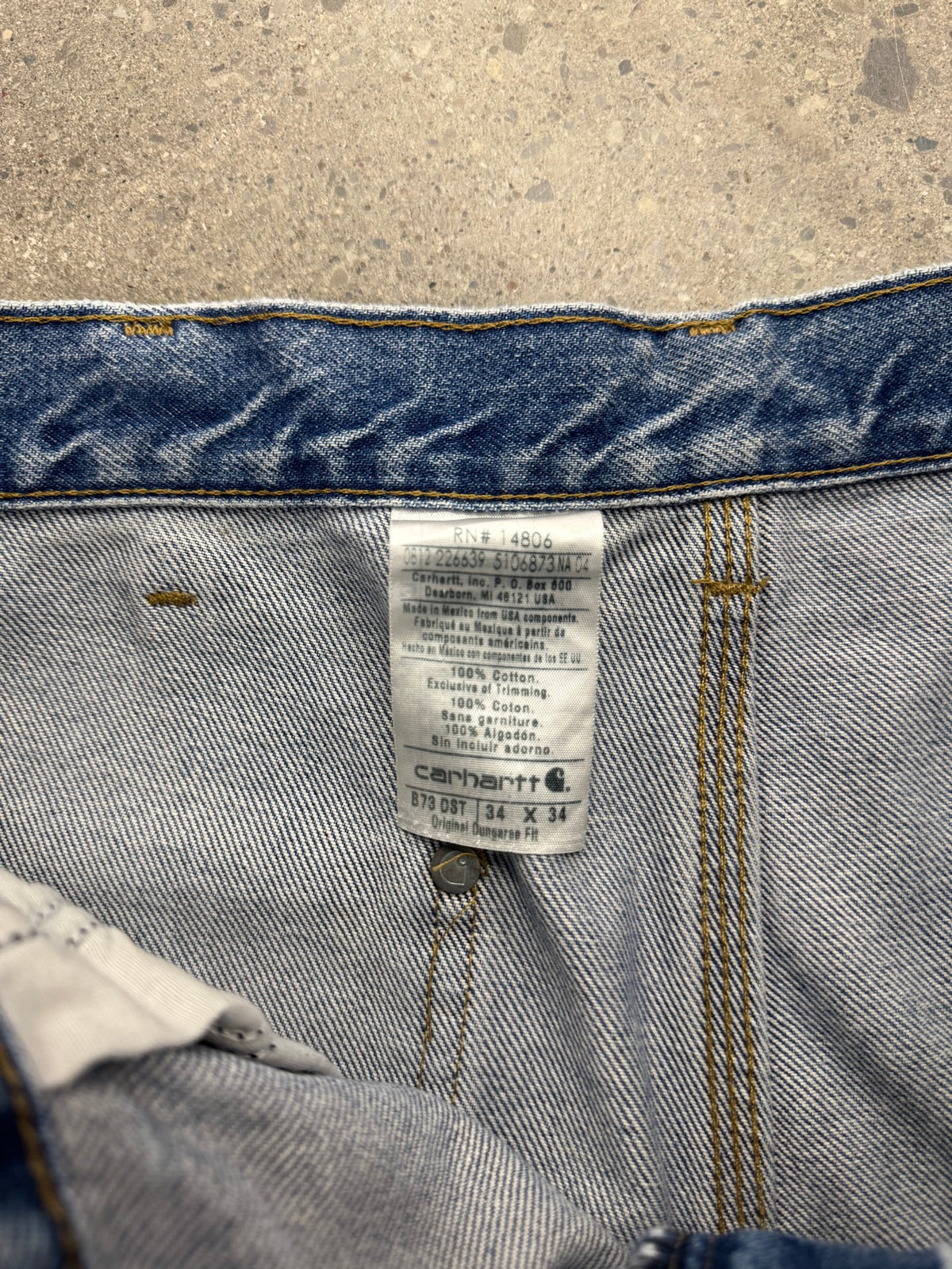 Carhartt Denim Double Knee Work Pants - 34"