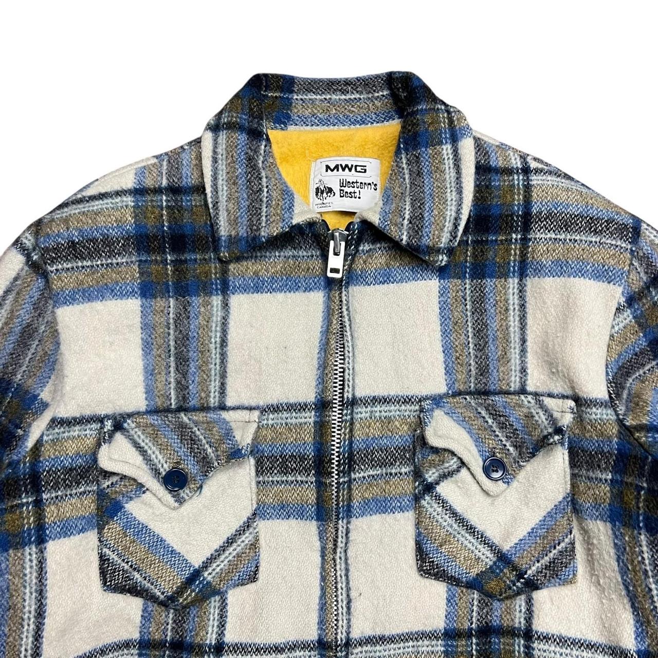 1970s MWG Western's Best Lined Wool Plaid Zip-up Jacket - XL