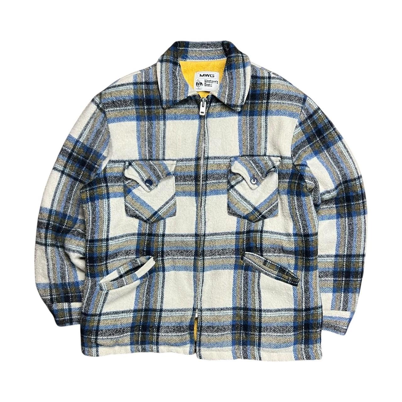 1970s MWG Western's Best Lined Wool Plaid Zip-up Jacket - XL