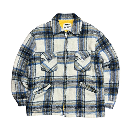 1970s MWG Western's Best Lined Wool Plaid Zip-up Jacket - XL