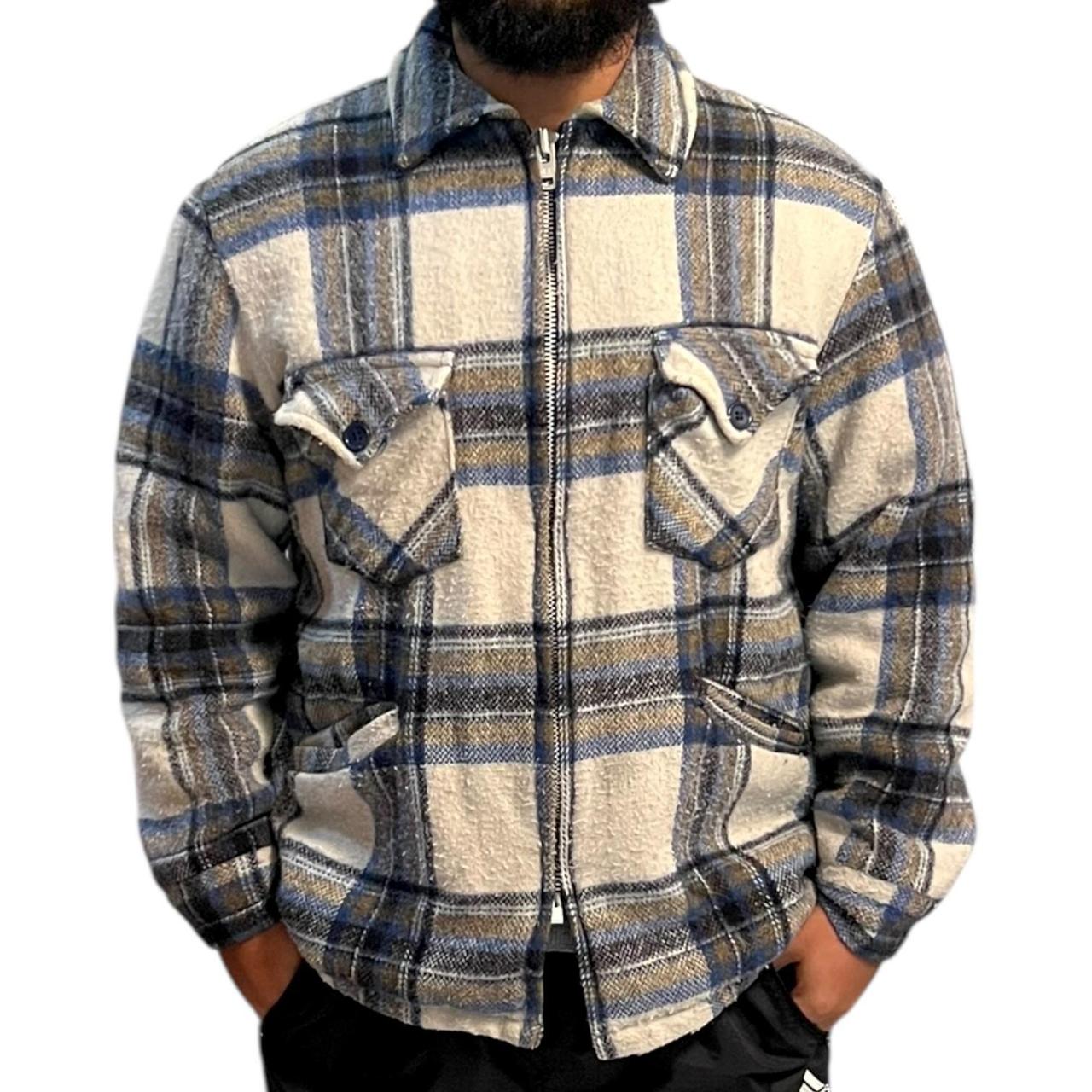 1970s MWG Western's Best Lined Wool Plaid Zip-up Jacket - XL