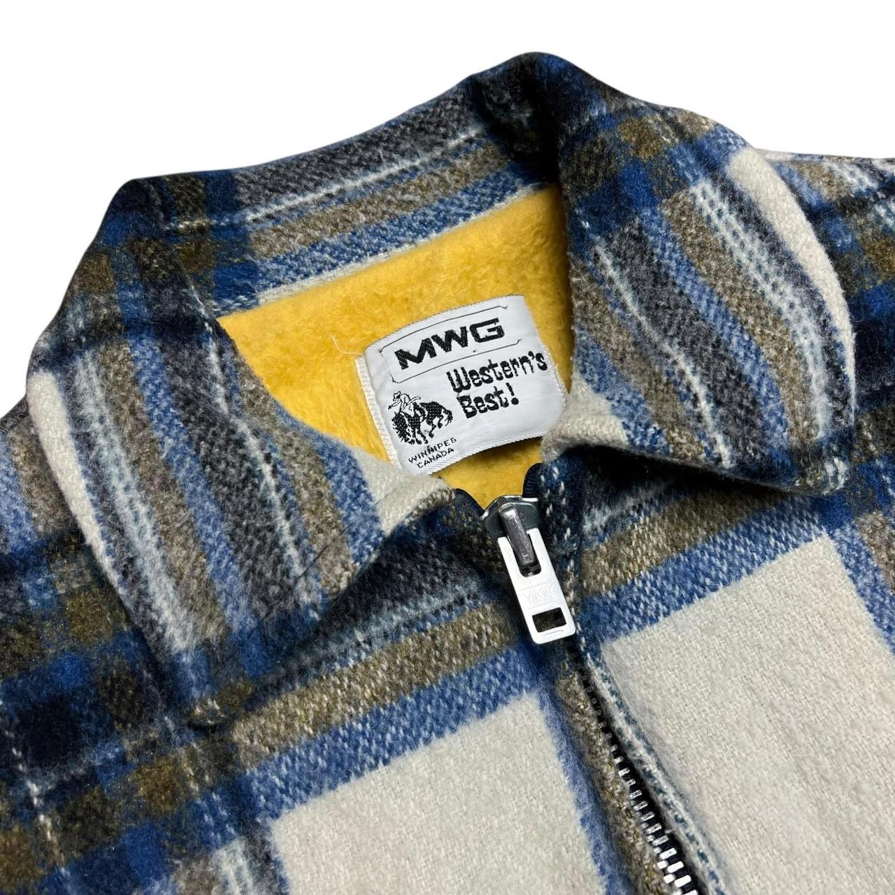 1970s MWG Western's Best Lined Wool Plaid Zip-up Jacket - XL